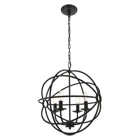 Living District Octavia 4 Light Dark Brown Pendant LD4006D18DB